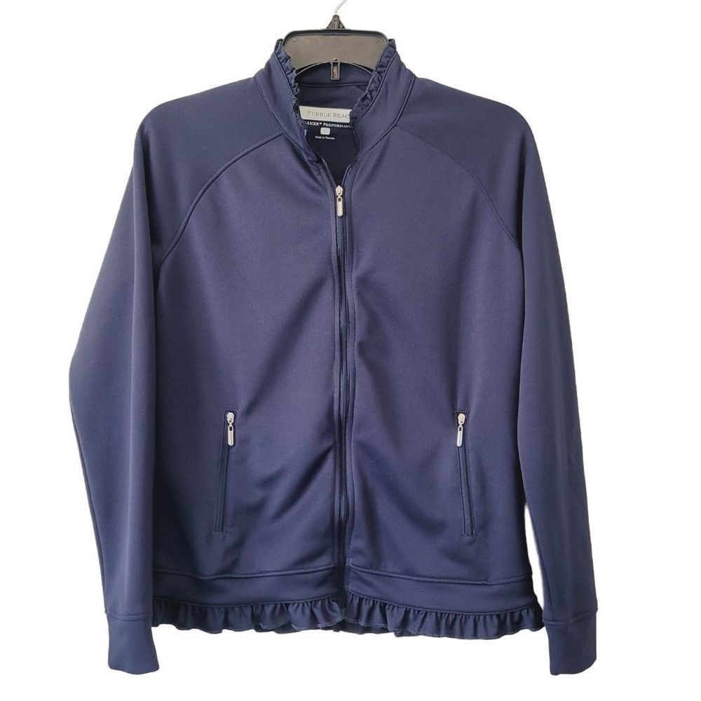 Pebble Beach Blue Dry Luxe Jacket Full Zip Size Small